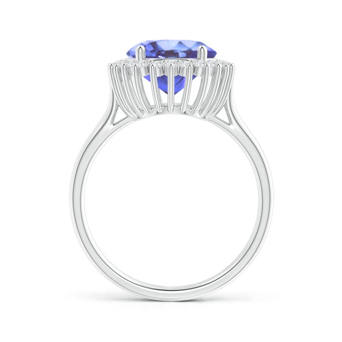 A - Tanzanite / 3.74 CT / 14 KT White Gold