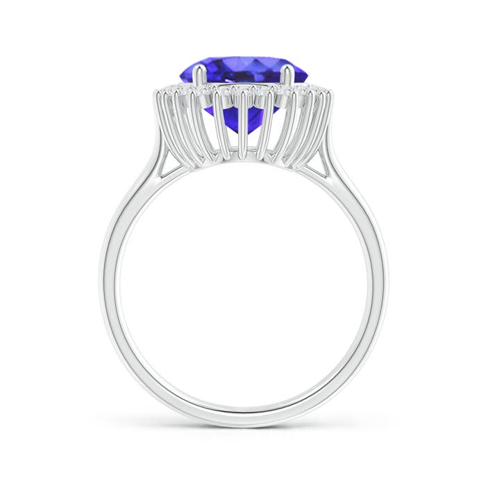 AA - Tanzanite / 3.74 CT / 14 KT White Gold