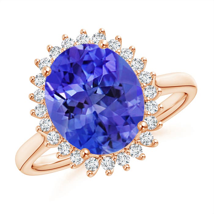 AAA - Tanzanite / 3.74 CT / 14 KT Rose Gold