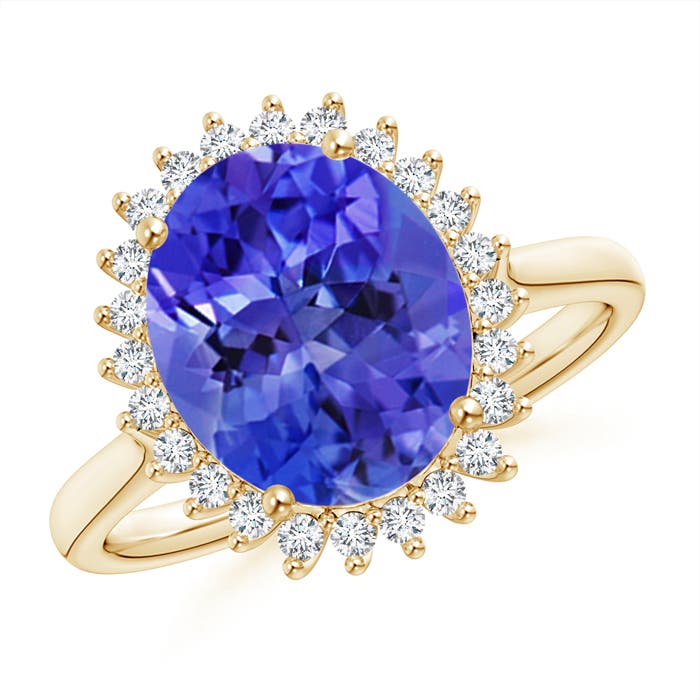 AAA - Tanzanite / 3.74 CT / 14 KT Yellow Gold