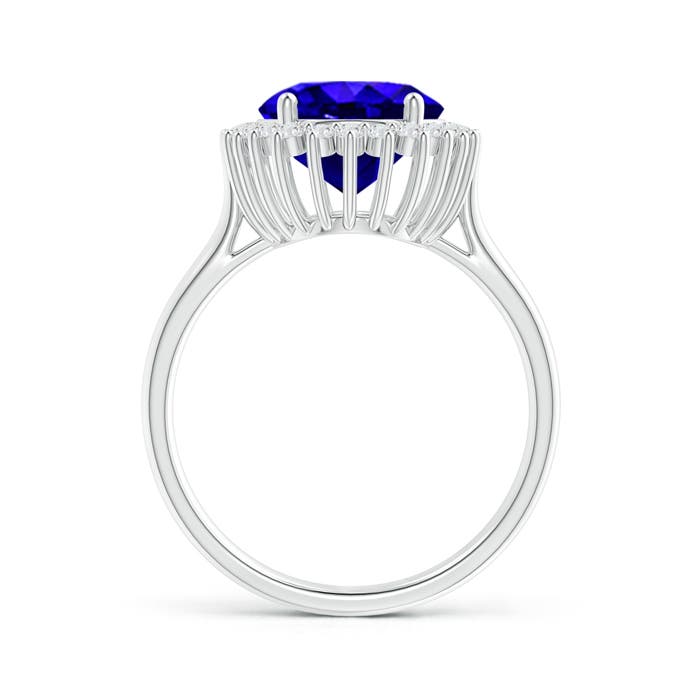 AAAA - Tanzanite / 3.74 CT / 14 KT White Gold