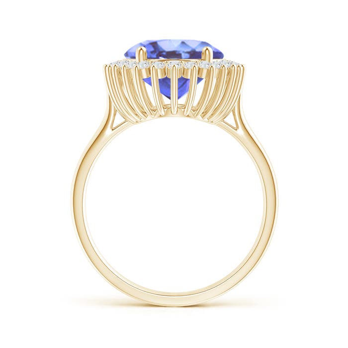 A - Tanzanite / 6.34 CT / 14 KT Yellow Gold