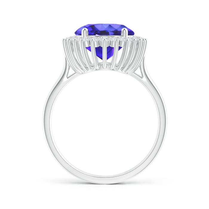 AA - Tanzanite / 6.34 CT / 14 KT White Gold