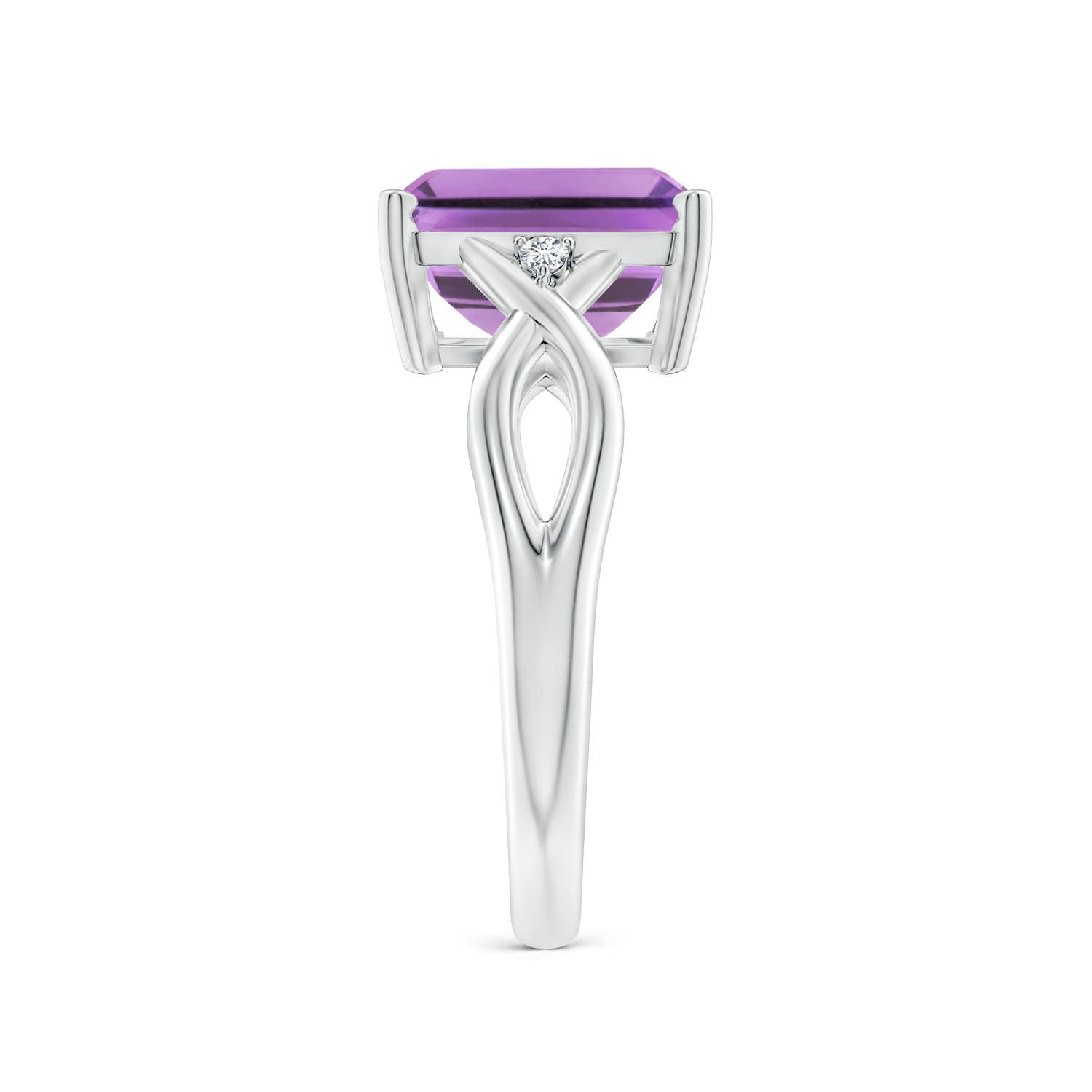 A - Amethyst / 2.93 CT / 14 KT White Gold