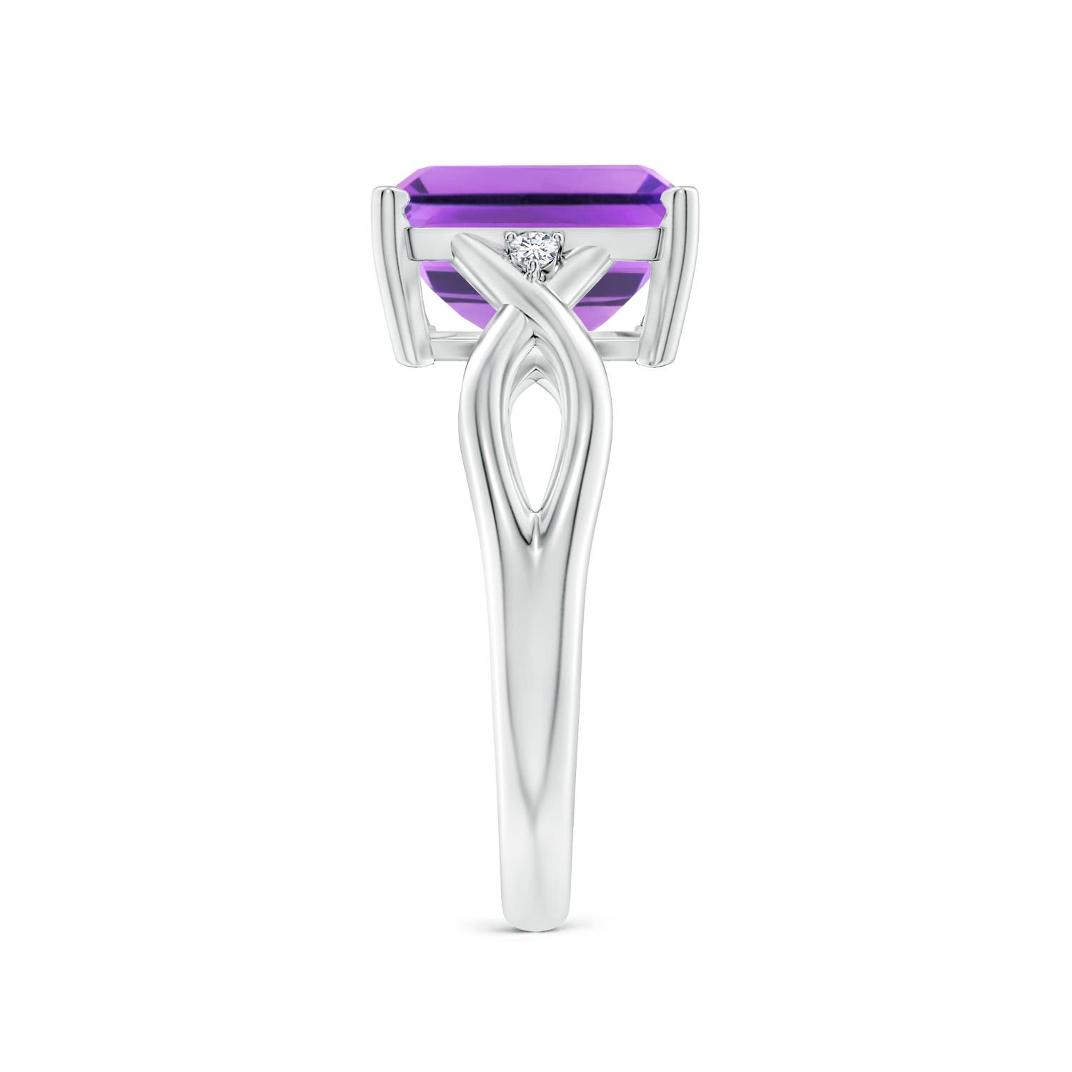 AA - Amethyst / 2.93 CT / 14 KT White Gold