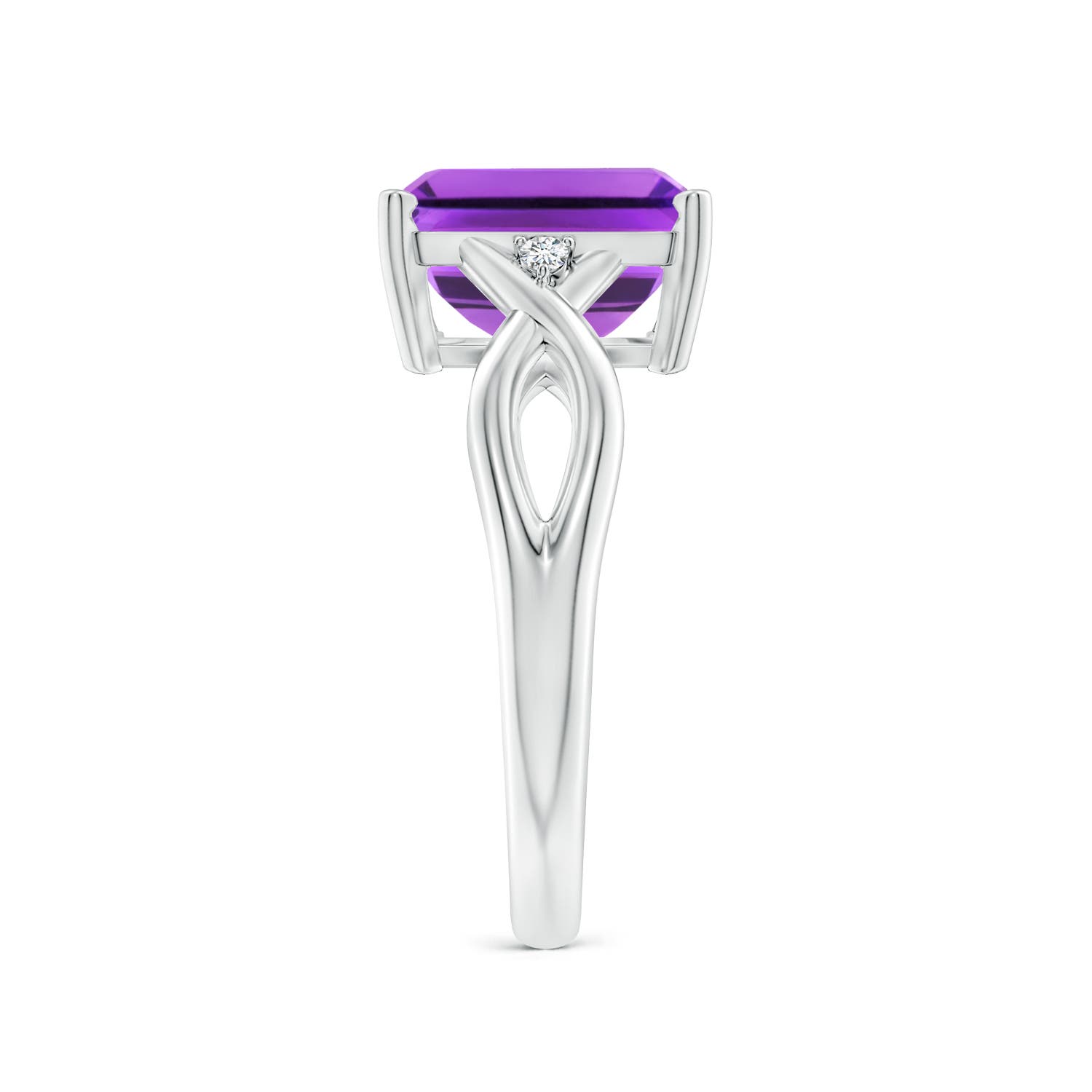 AAA - Amethyst / 2.93 CT / 14 KT White Gold