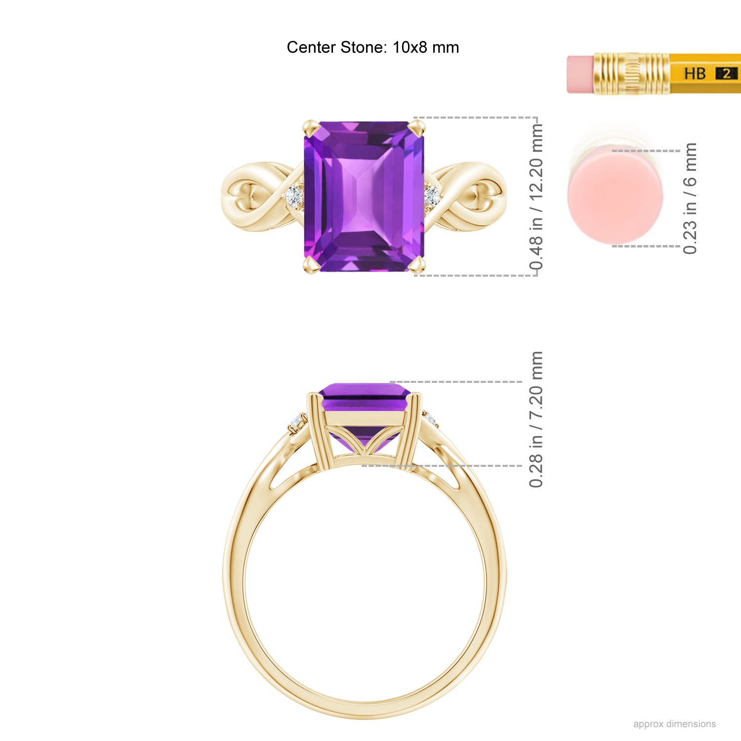 AAA - Amethyst / 2.93 CT / 14 KT Yellow Gold