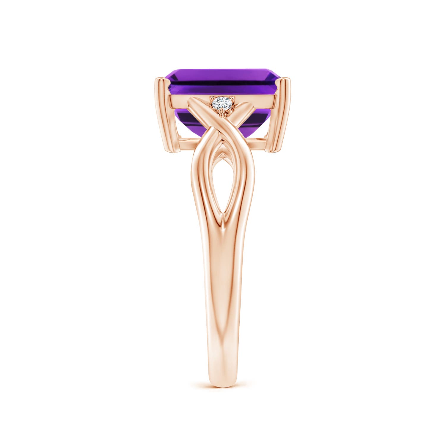 AAAA - Amethyst / 2.93 CT / 14 KT Rose Gold