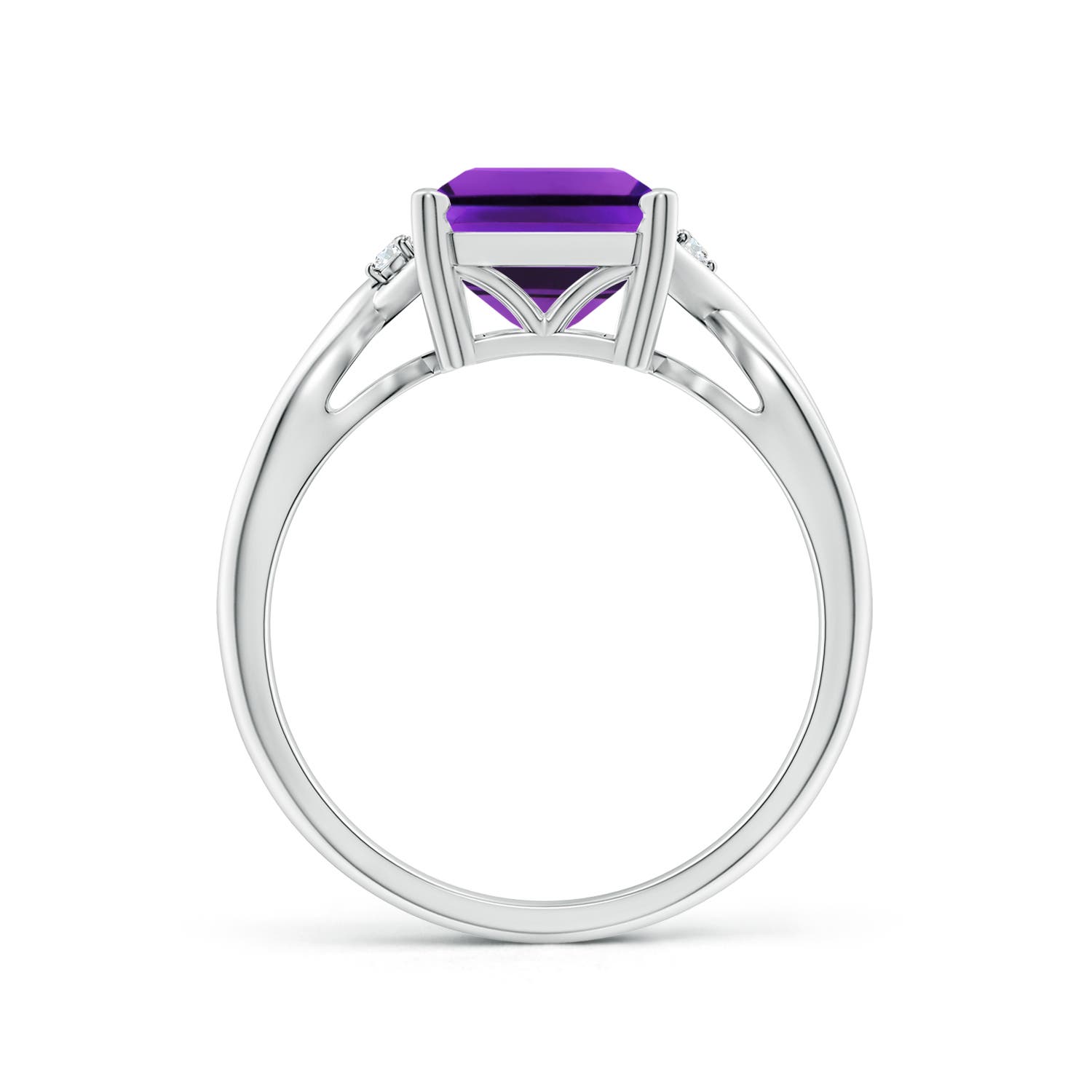 AAAA - Amethyst / 2.93 CT / 14 KT White Gold