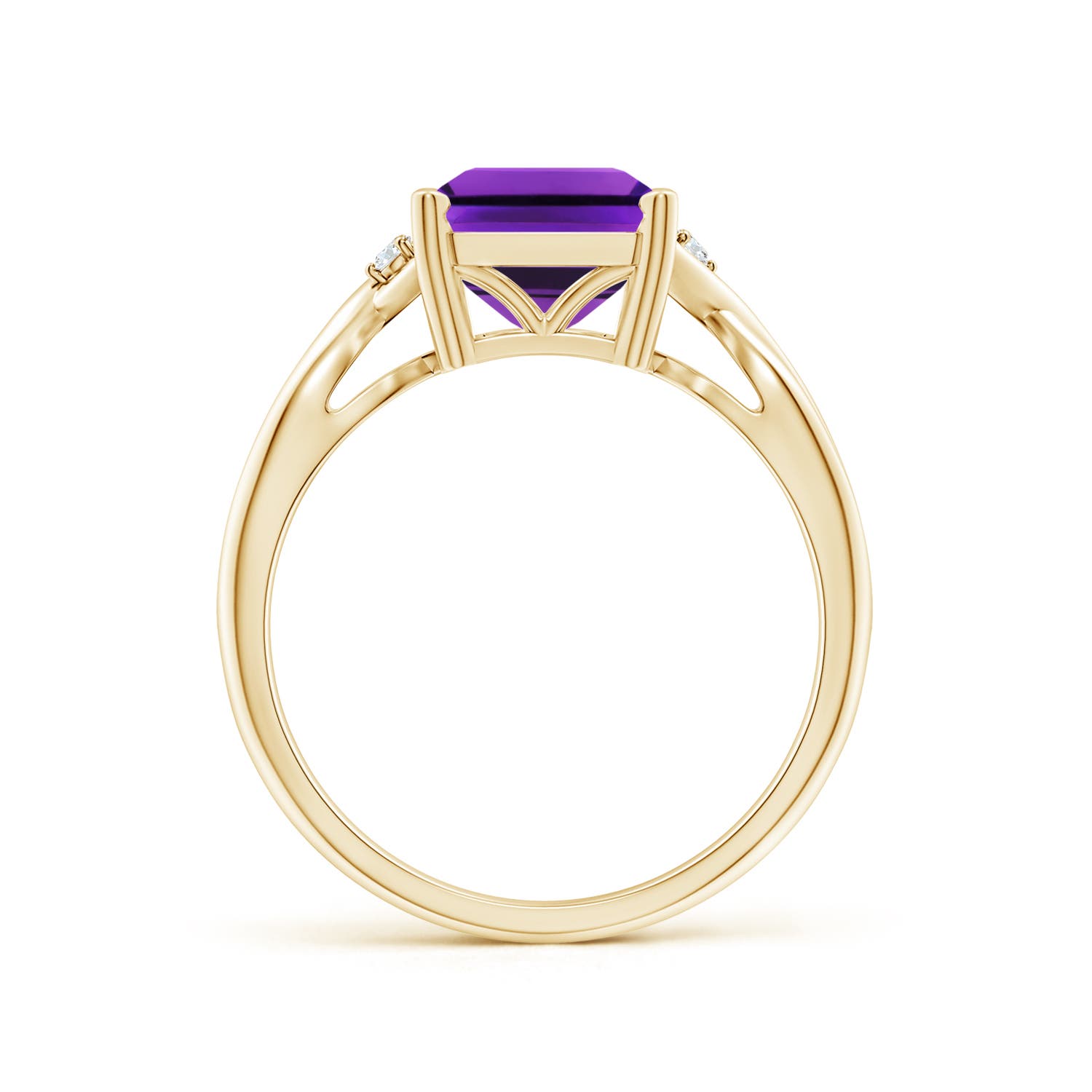 AAAA - Amethyst / 2.93 CT / 14 KT Yellow Gold