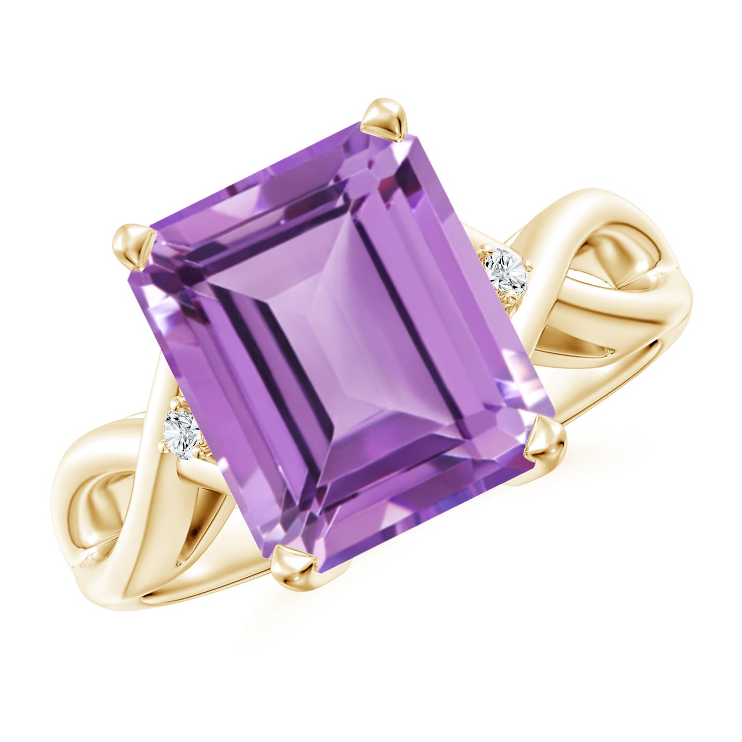 A - Amethyst / 4.03 CT / 14 KT Yellow Gold