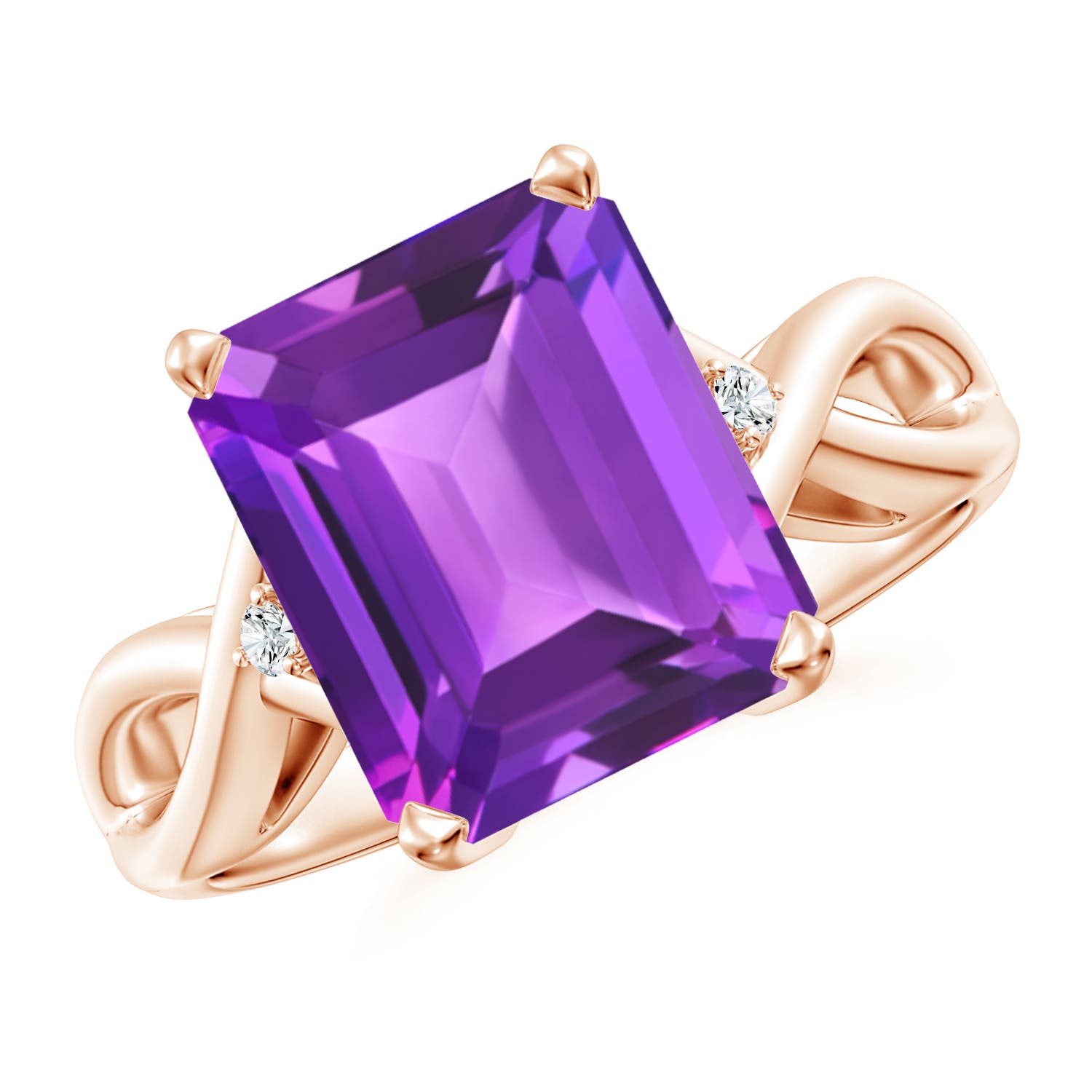 AAA - Amethyst / 4.03 CT / 14 KT Rose Gold