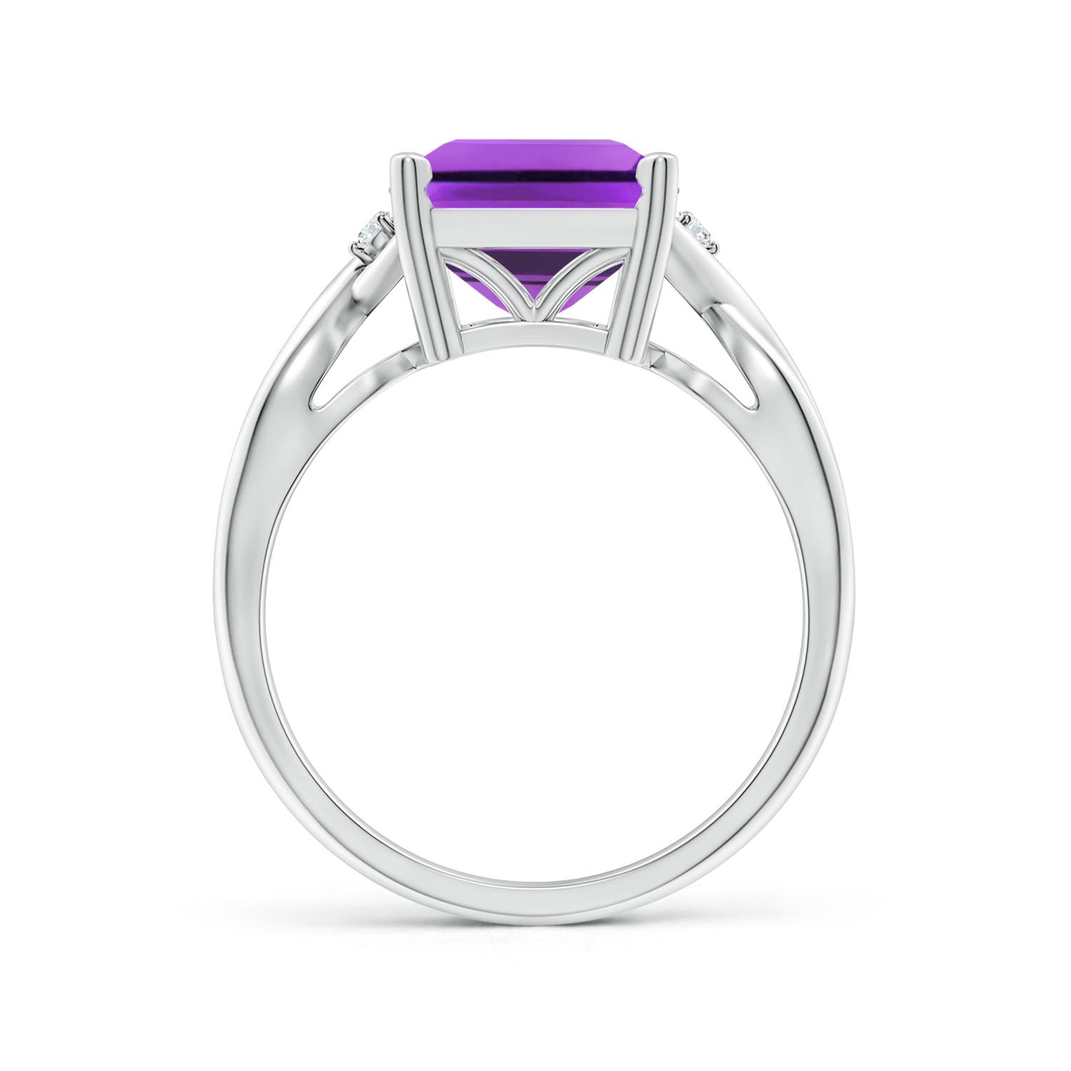 AAA - Amethyst / 4.03 CT / 14 KT White Gold