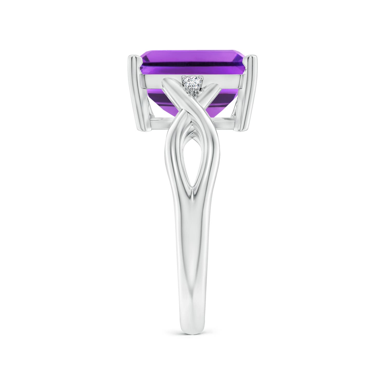 AAA - Amethyst / 4.03 CT / 14 KT White Gold