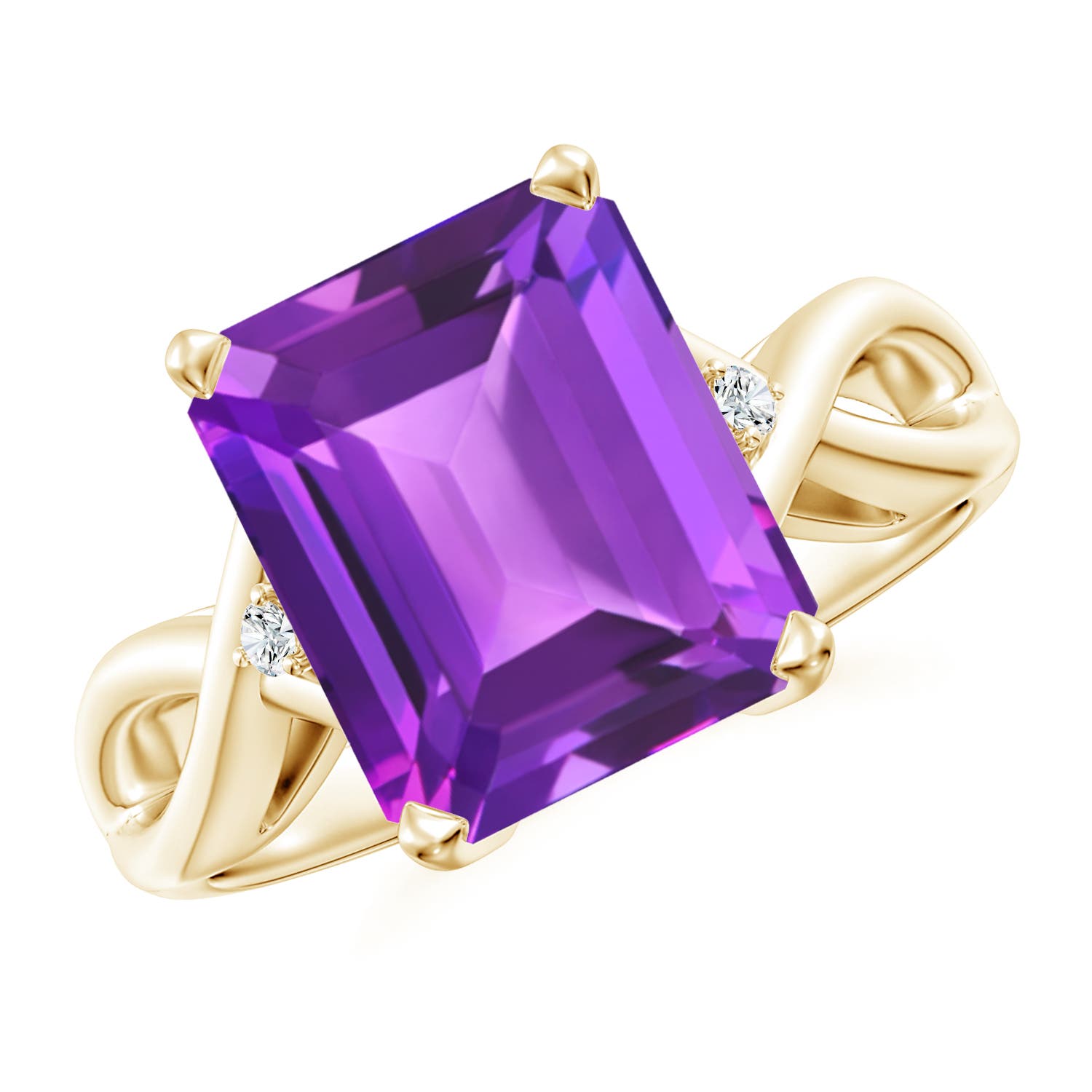 AAA - Amethyst / 4.03 CT / 14 KT Yellow Gold