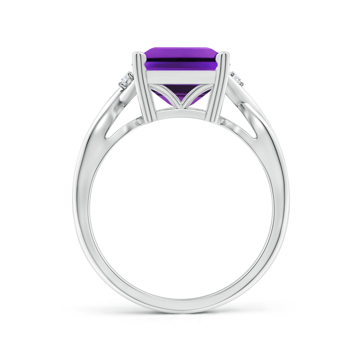 AAAA - Amethyst / 4.03 CT / 14 KT White Gold