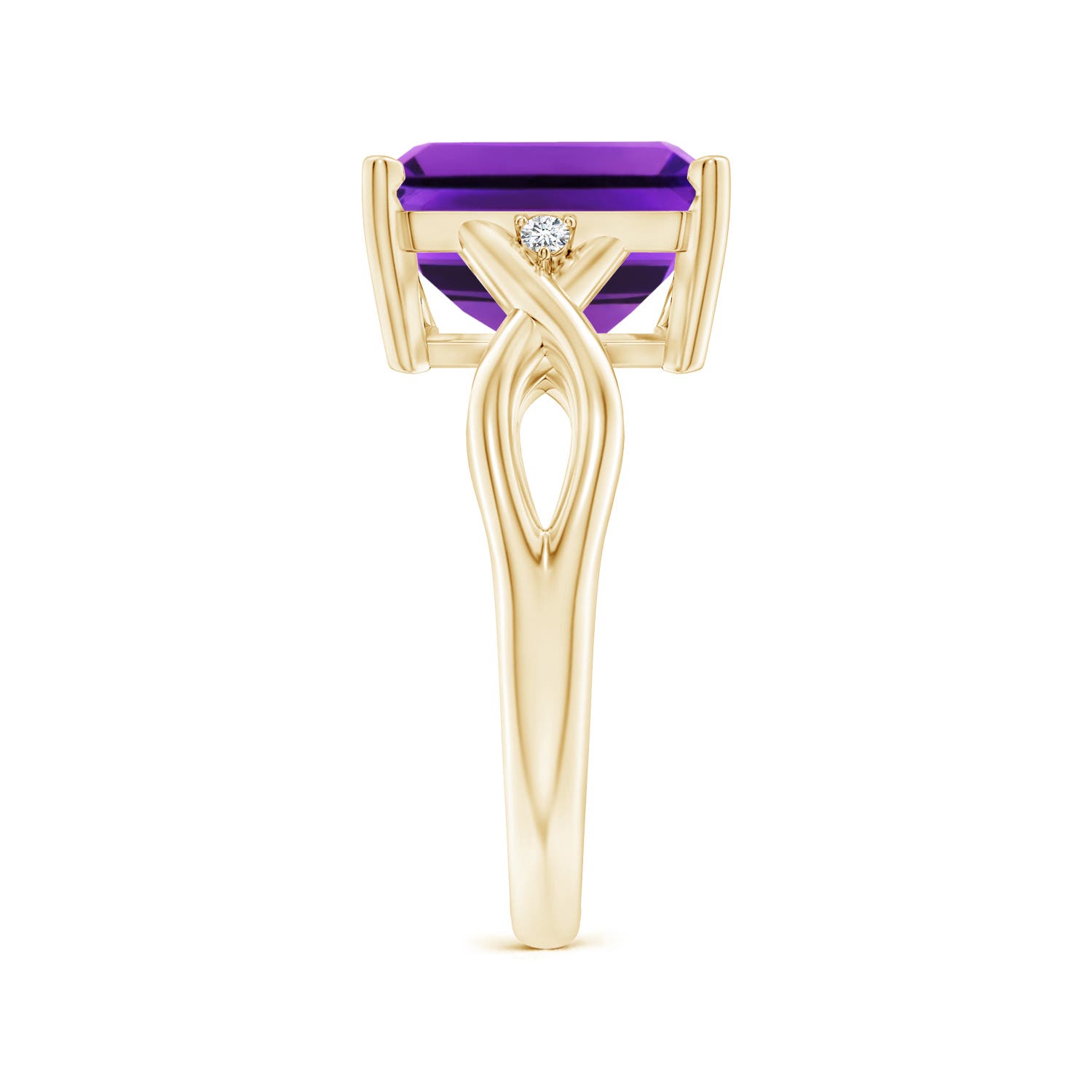 AAAA - Amethyst / 4.03 CT / 14 KT Yellow Gold