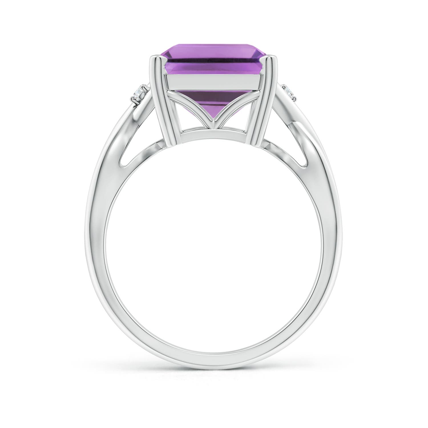 A - Amethyst / 6.53 CT / 14 KT White Gold