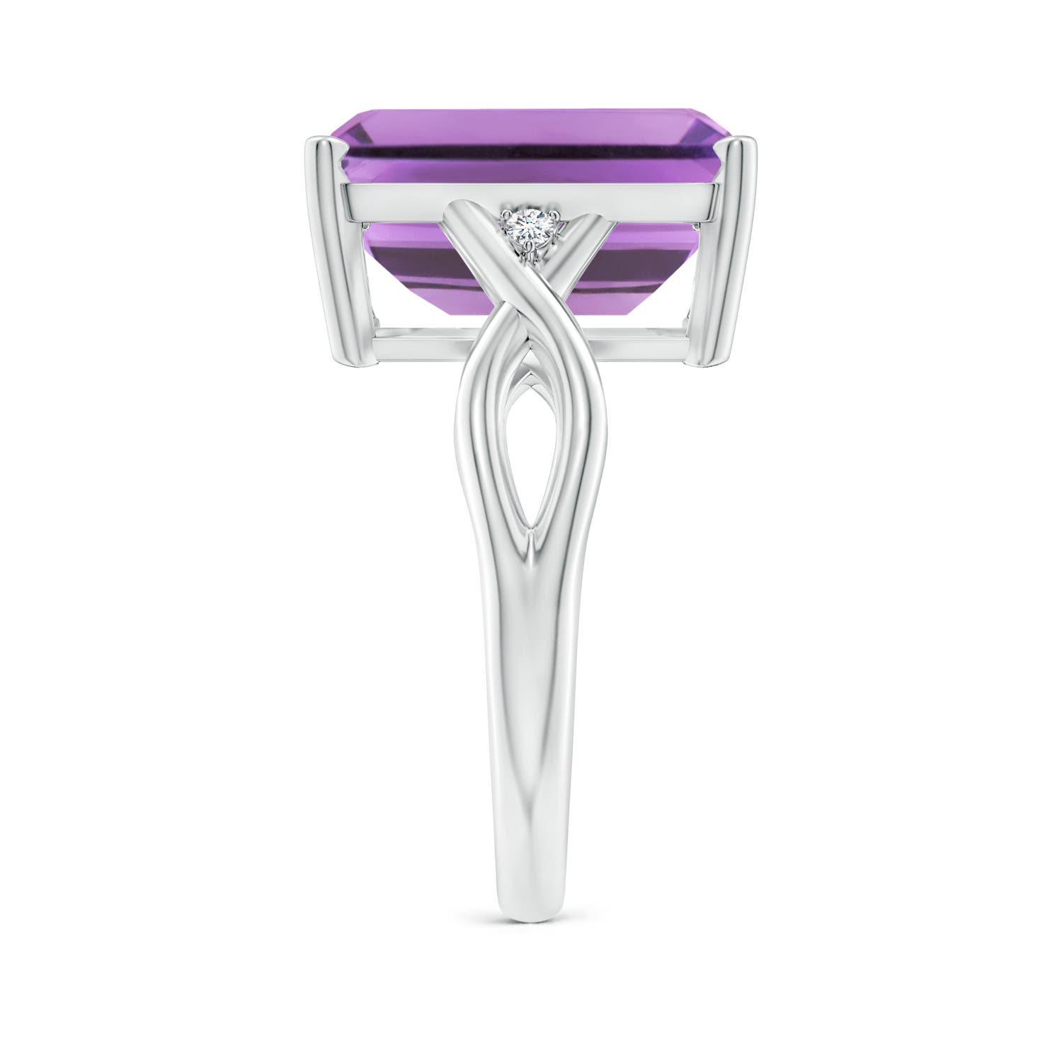 A - Amethyst / 6.53 CT / 14 KT White Gold