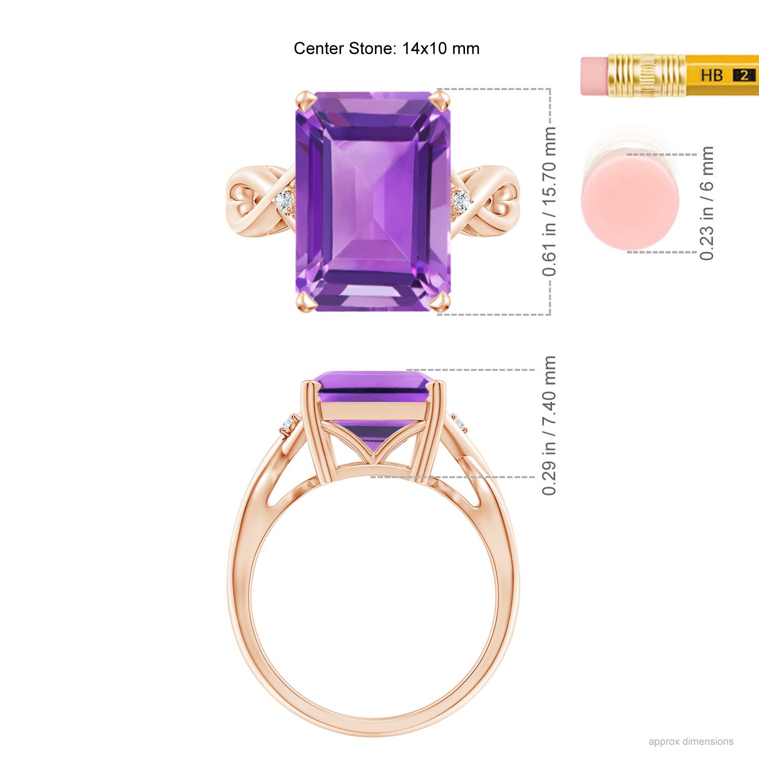 AA - Amethyst / 6.53 CT / 14 KT Rose Gold