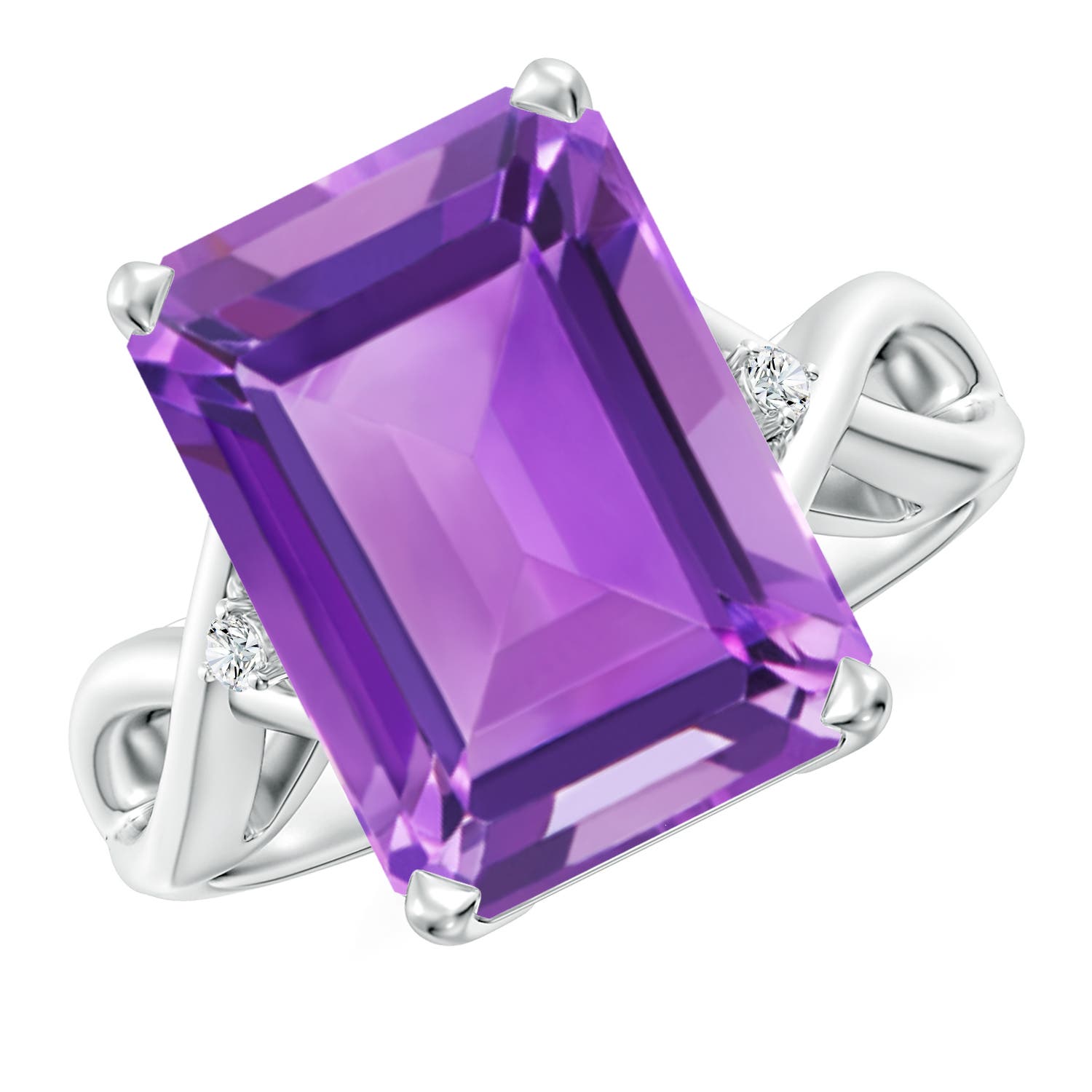 AA - Amethyst / 6.53 CT / 14 KT White Gold