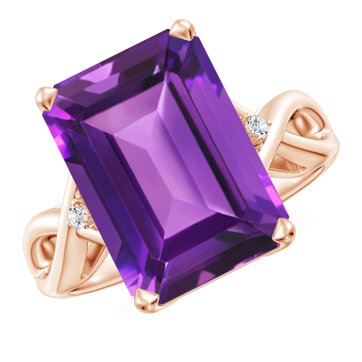 AAAA - Amethyst / 6.53 CT / 14 KT Rose Gold