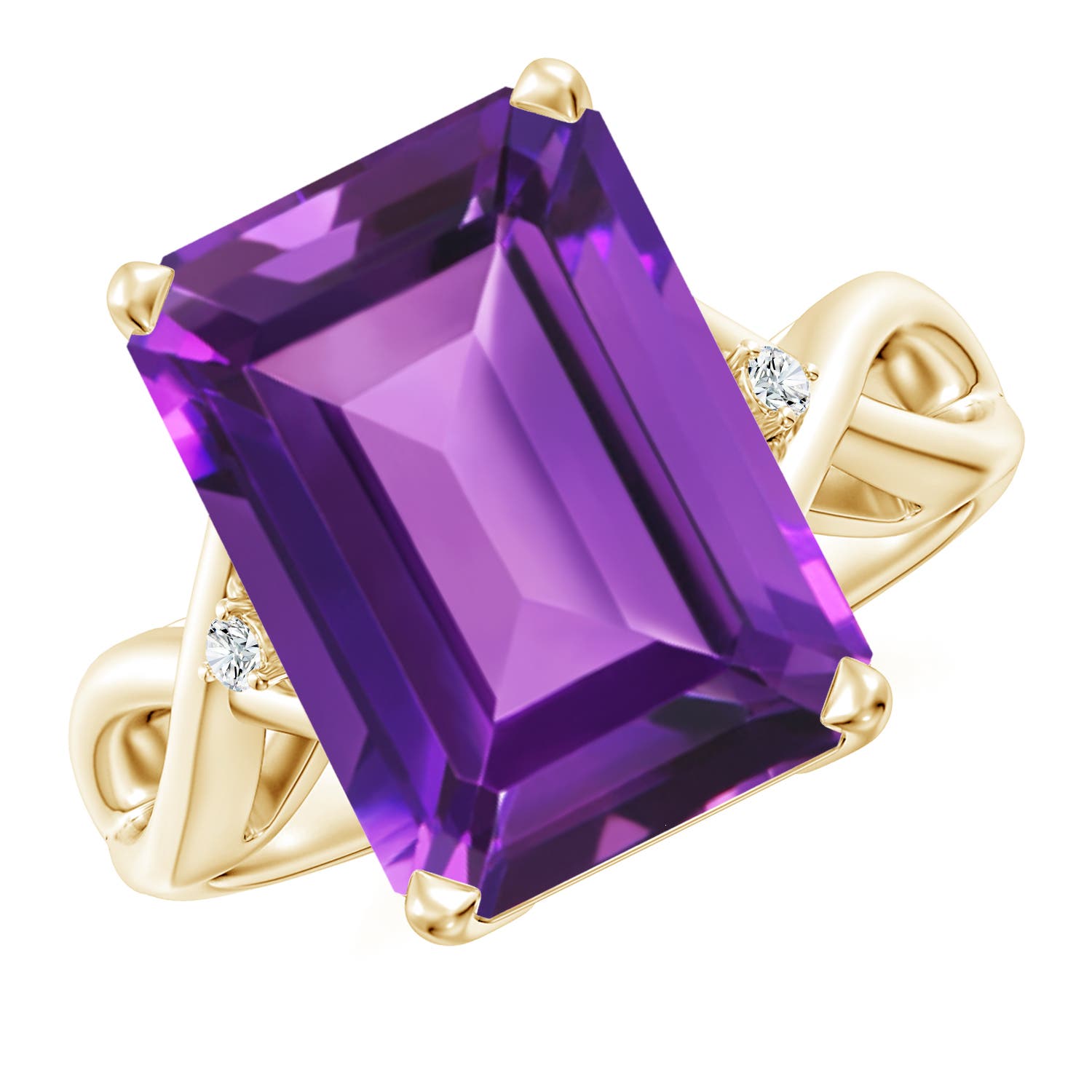 AAAA - Amethyst / 6.53 CT / 14 KT Yellow Gold