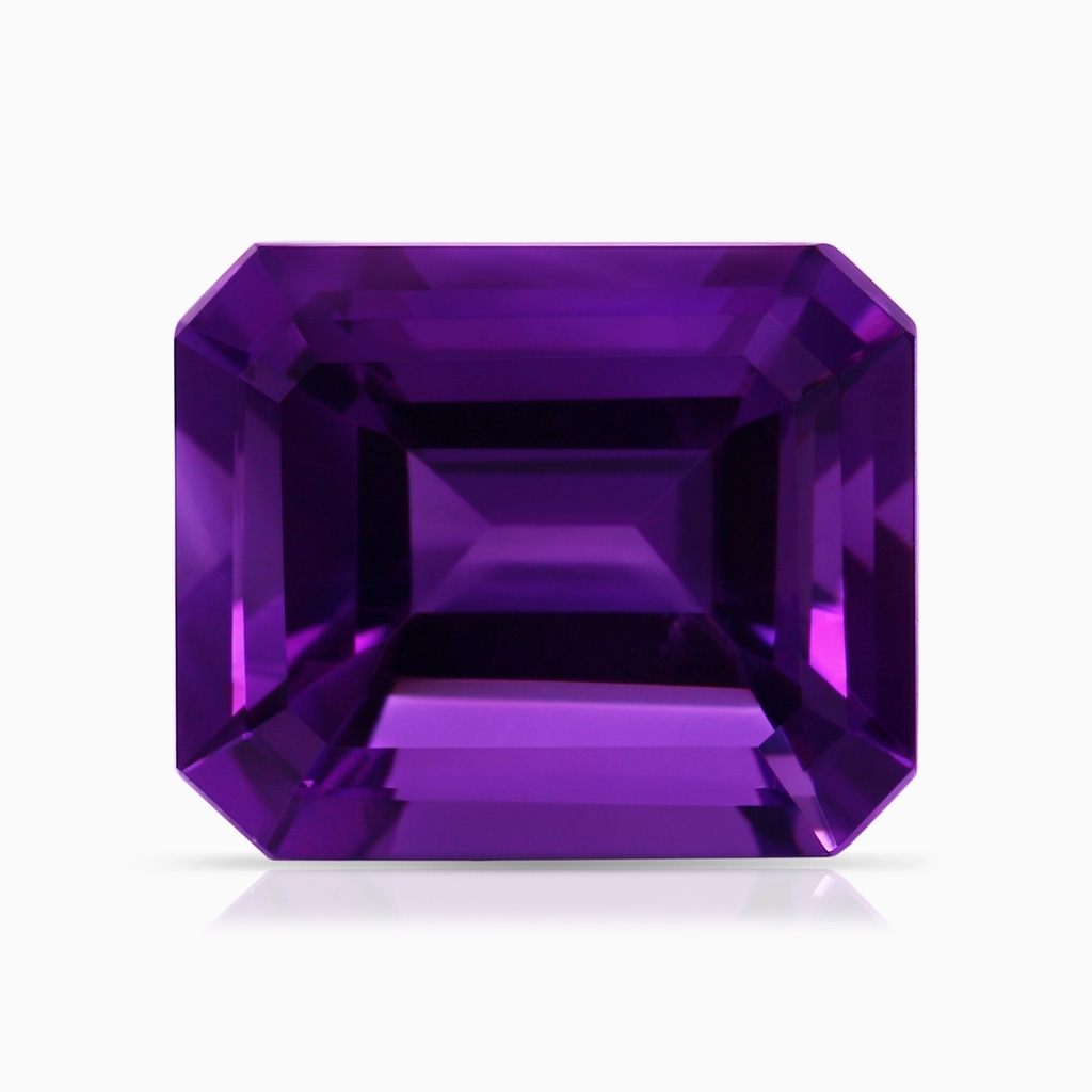 12.10x10.11x7.06mm AAA GIA Certified Emerald-Cut Amethyst Crossover Ring with Diamond Accents in P950 Platinum Side 599