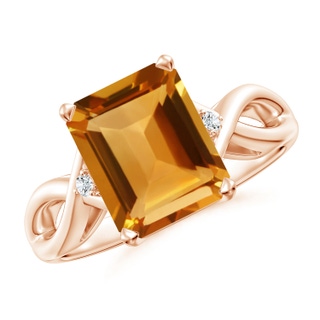 Emerald Cut AA Citrine