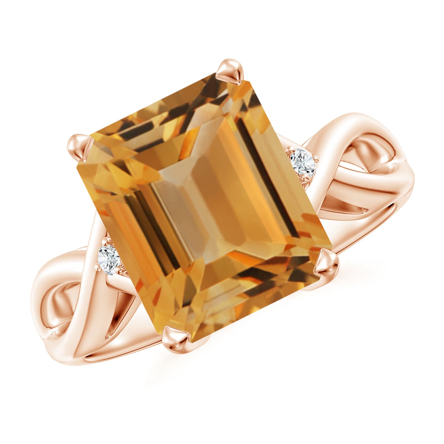 A - Citrine / 4.23 CT / 14 KT Rose Gold