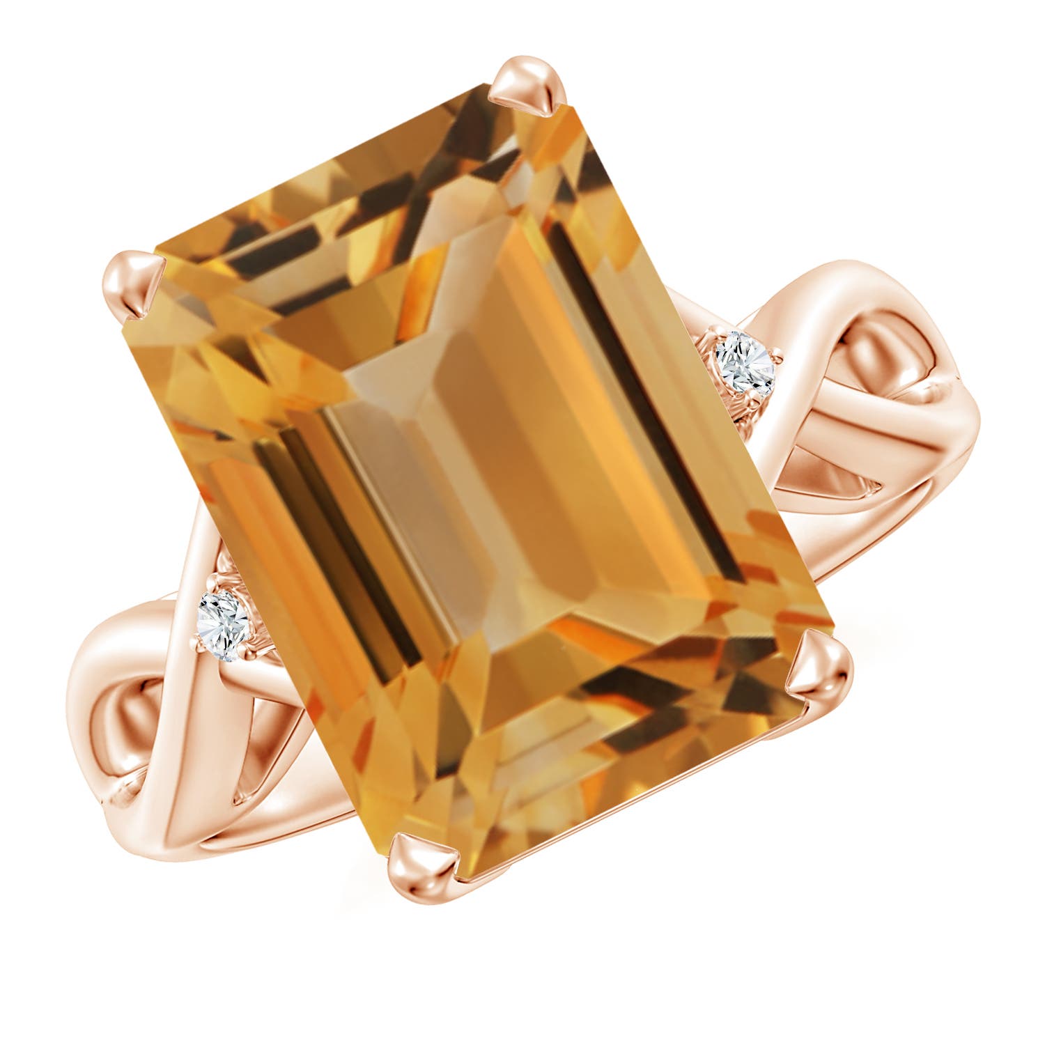 A - Citrine / 6.83 CT / 14 KT Rose Gold