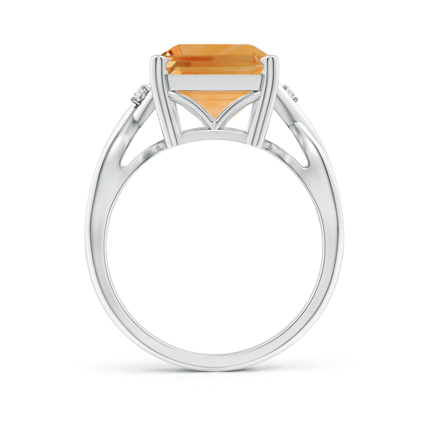 A - Citrine / 6.83 CT / 14 KT White Gold