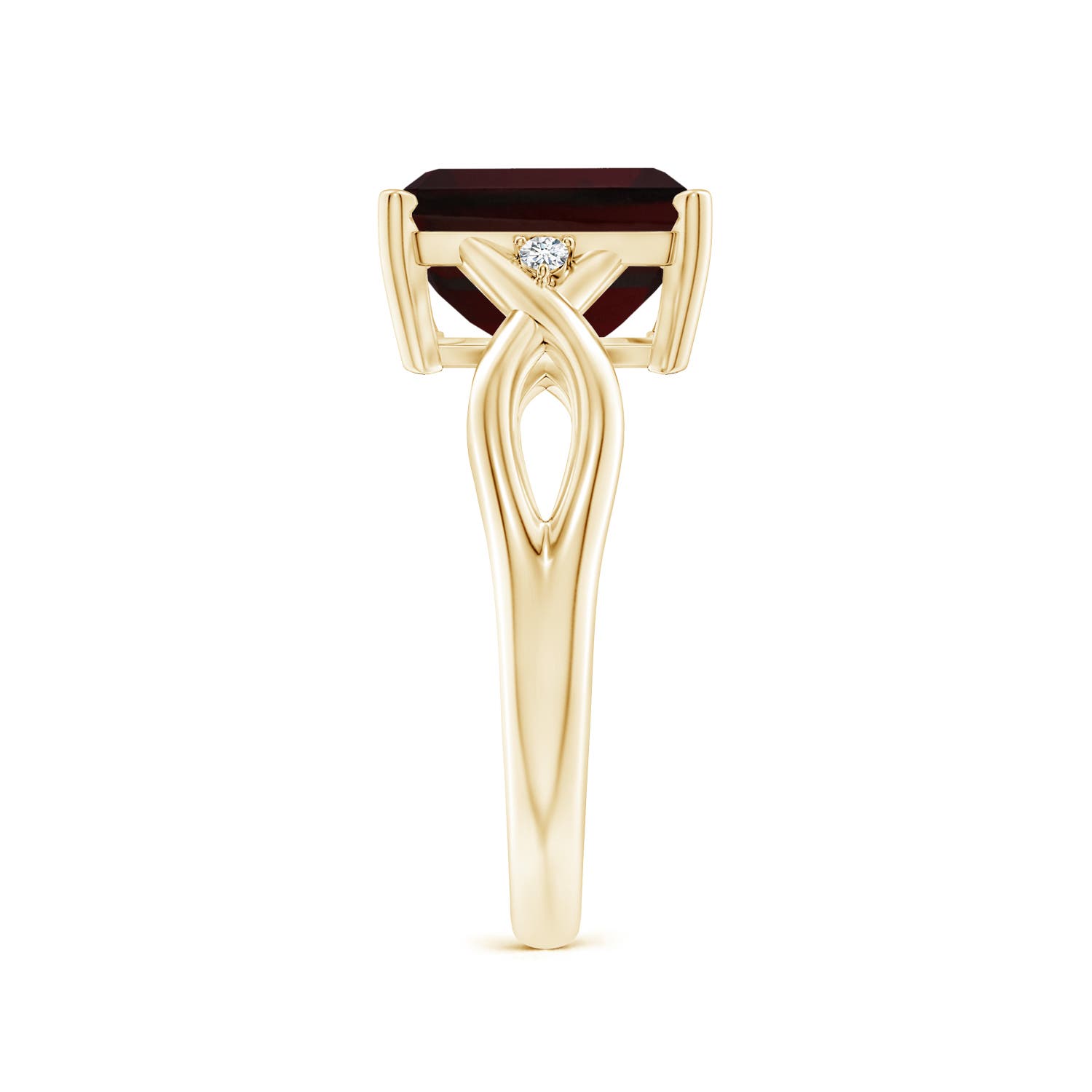 A - Garnet / 4.03 CT / 14 KT Yellow Gold