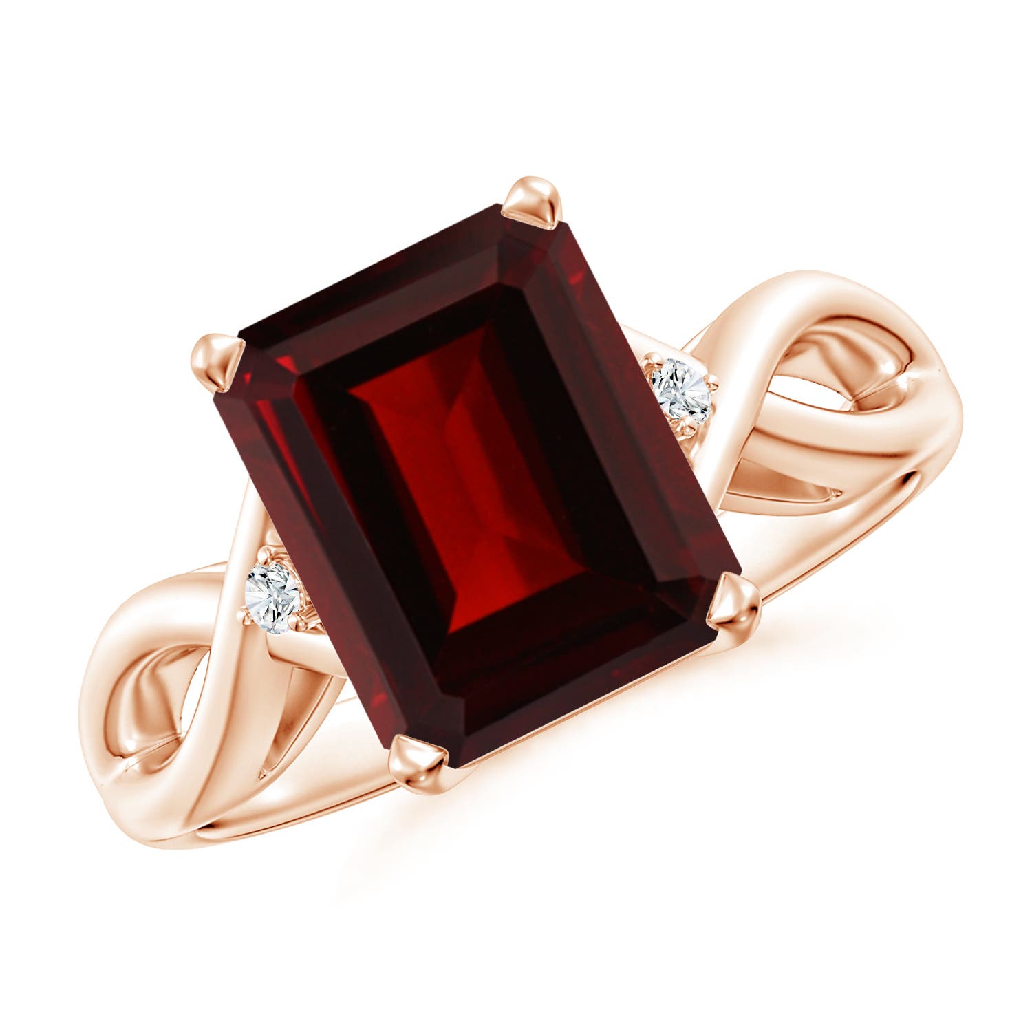 AA - Garnet / 4.03 CT / 14 KT Rose Gold