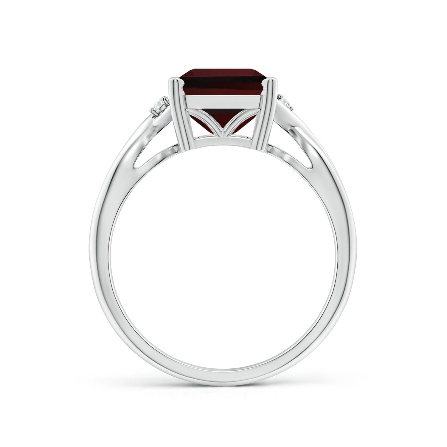 AAA - Garnet / 4.03 CT / 14 KT White Gold