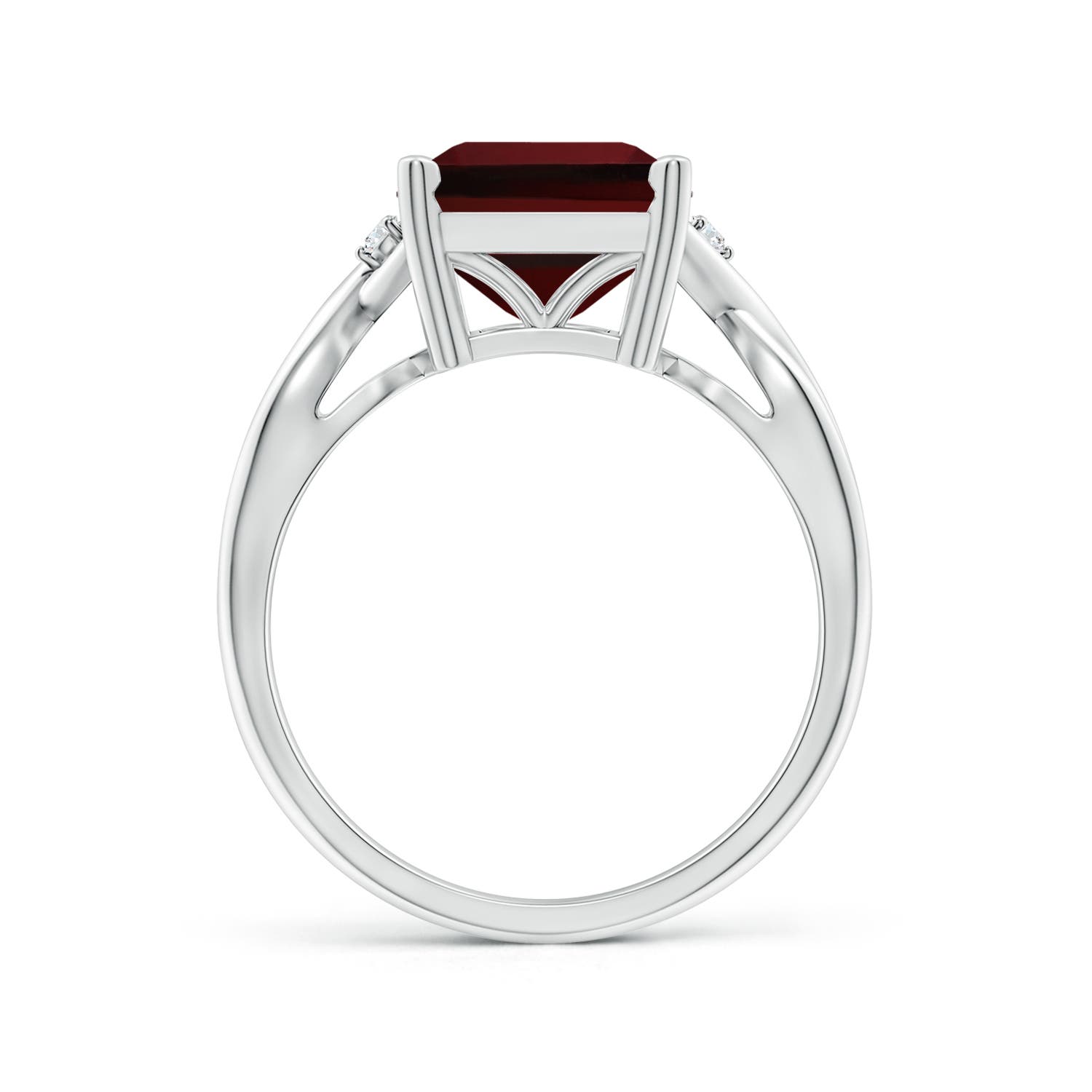 AAAA - Garnet / 5.53 CT / 14 KT White Gold