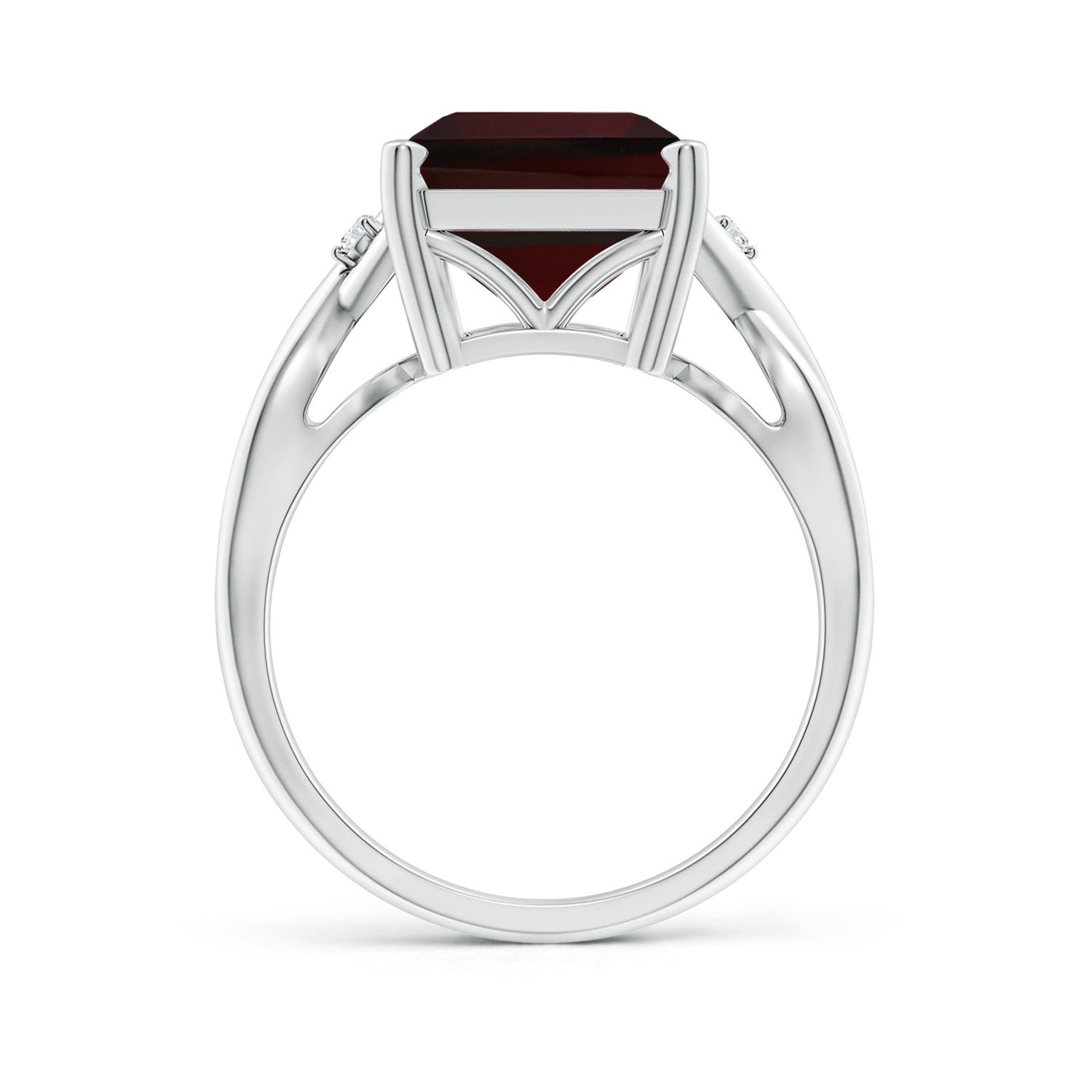 A - Garnet / 8.53 CT / 14 KT White Gold