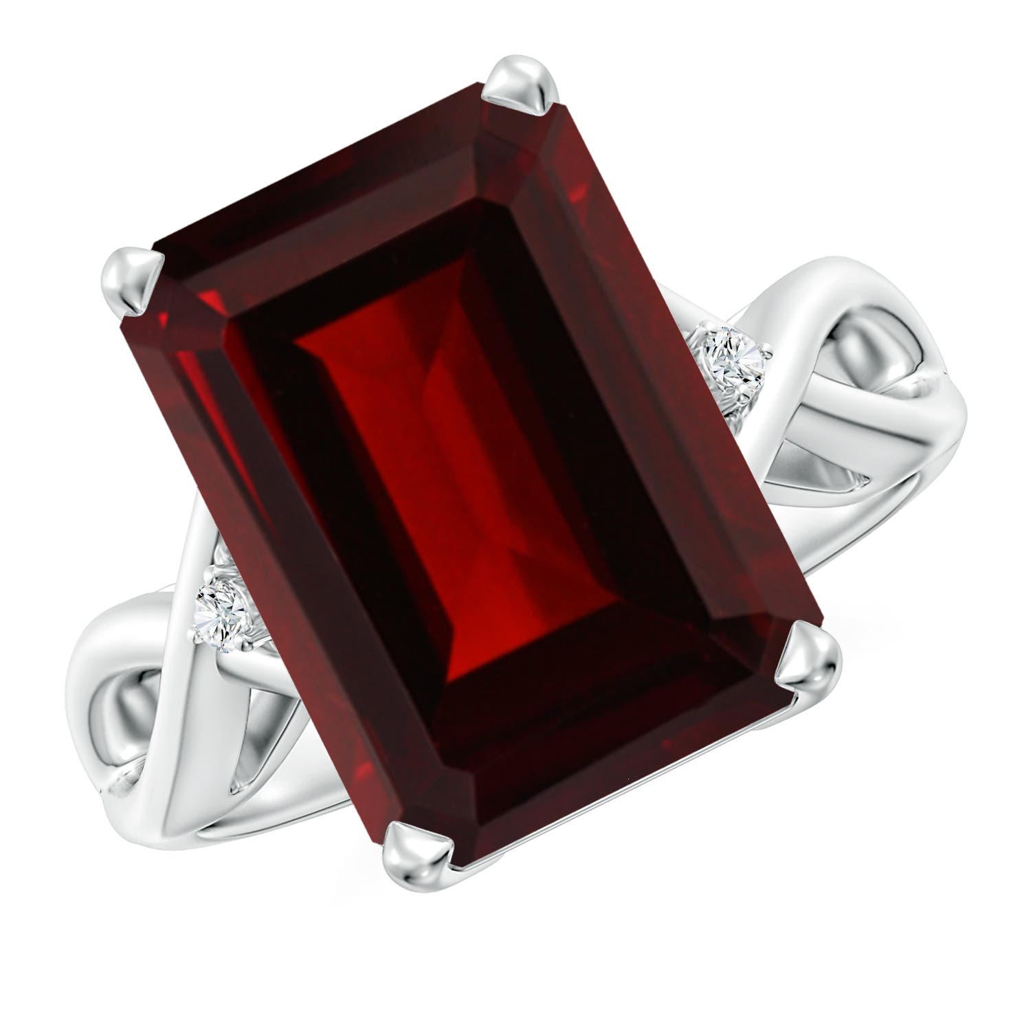 AA - Garnet / 8.53 CT / 14 KT White Gold