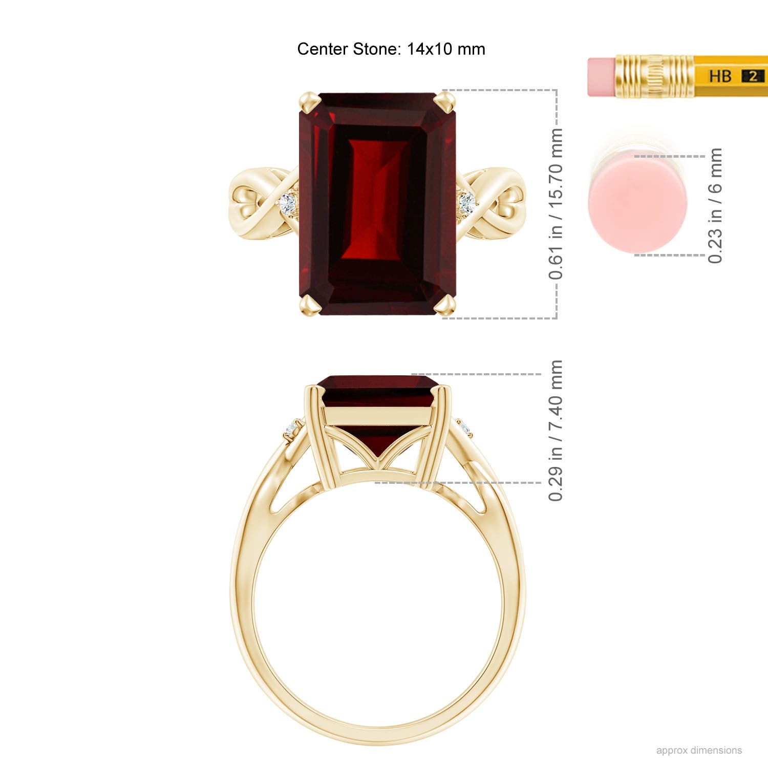 AA - Garnet / 8.53 CT / 14 KT Yellow Gold