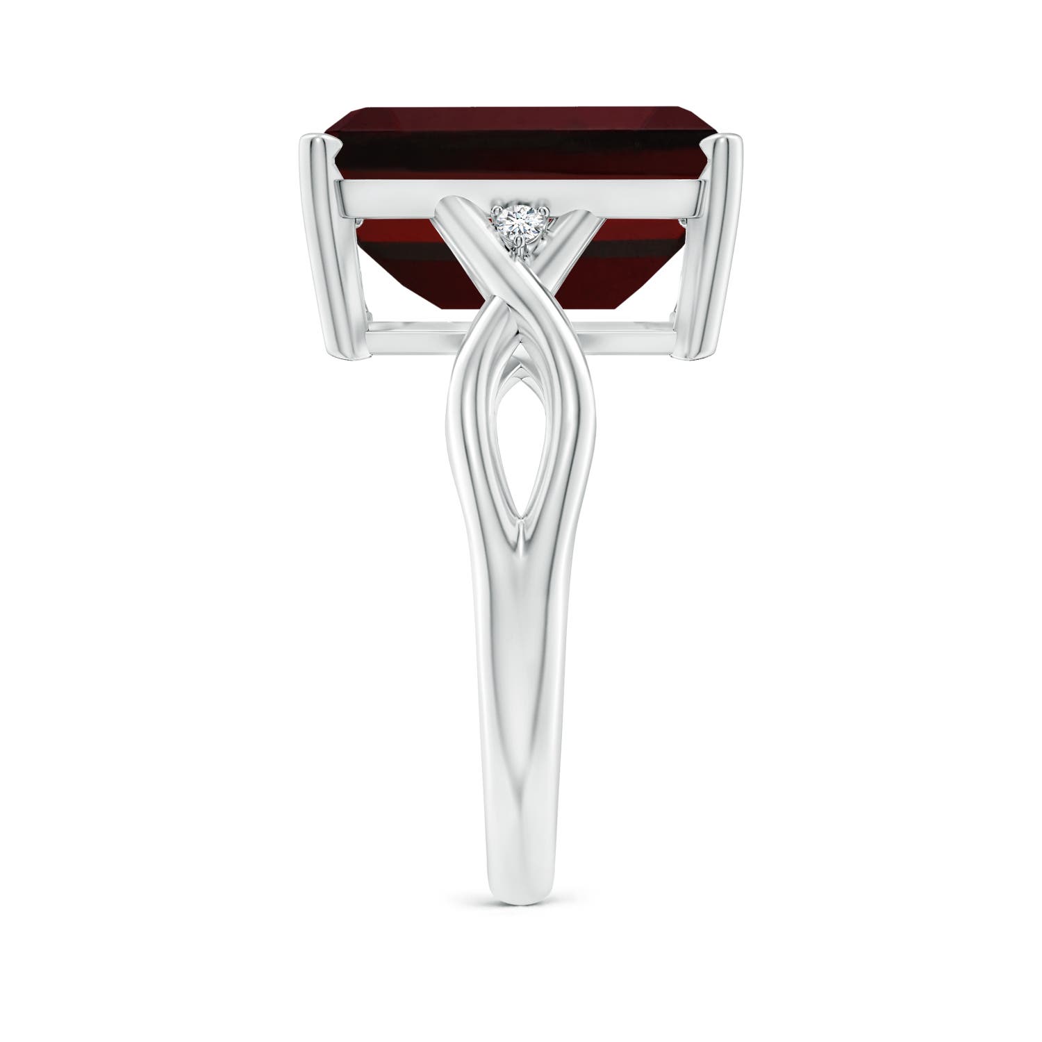 AAA - Garnet / 8.53 CT / 14 KT White Gold