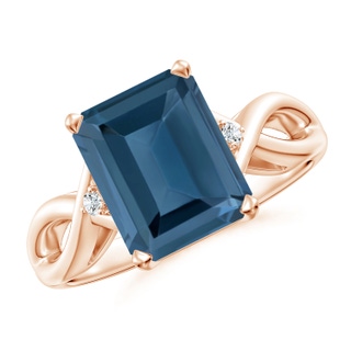Emerald Cut A London Blue Topaz