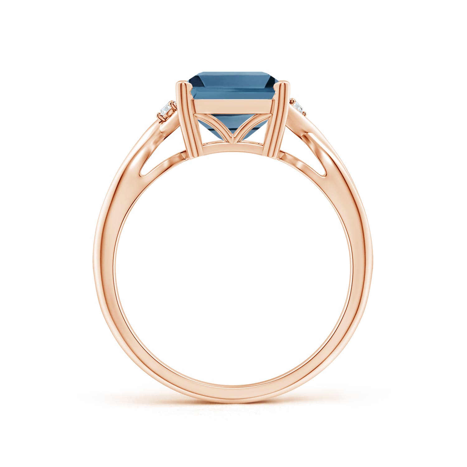 A - London Blue Topaz / 4.03 CT / 14 KT Rose Gold