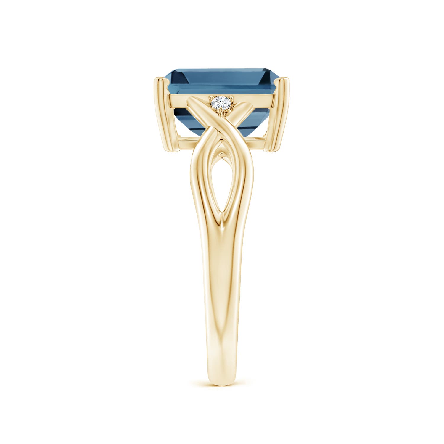 A - London Blue Topaz / 4.03 CT / 14 KT Yellow Gold