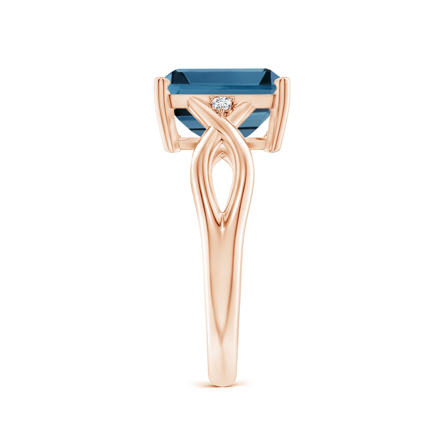 AA - London Blue Topaz / 4.03 CT / 14 KT Rose Gold