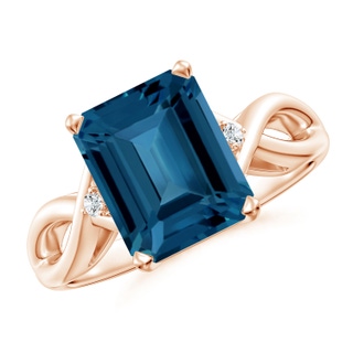 Emerald Cut AAA London Blue Topaz