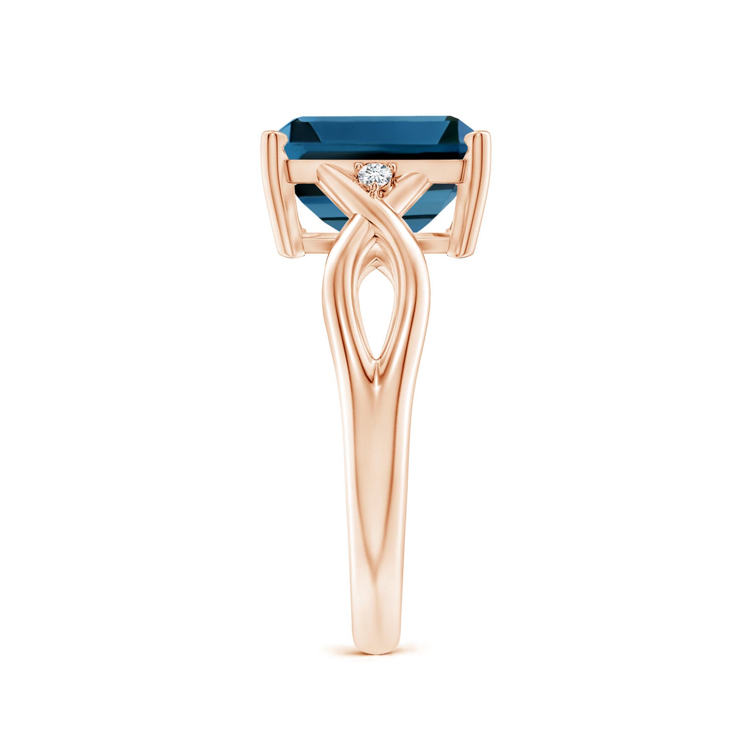 AAA - London Blue Topaz / 4.03 CT / 14 KT Rose Gold