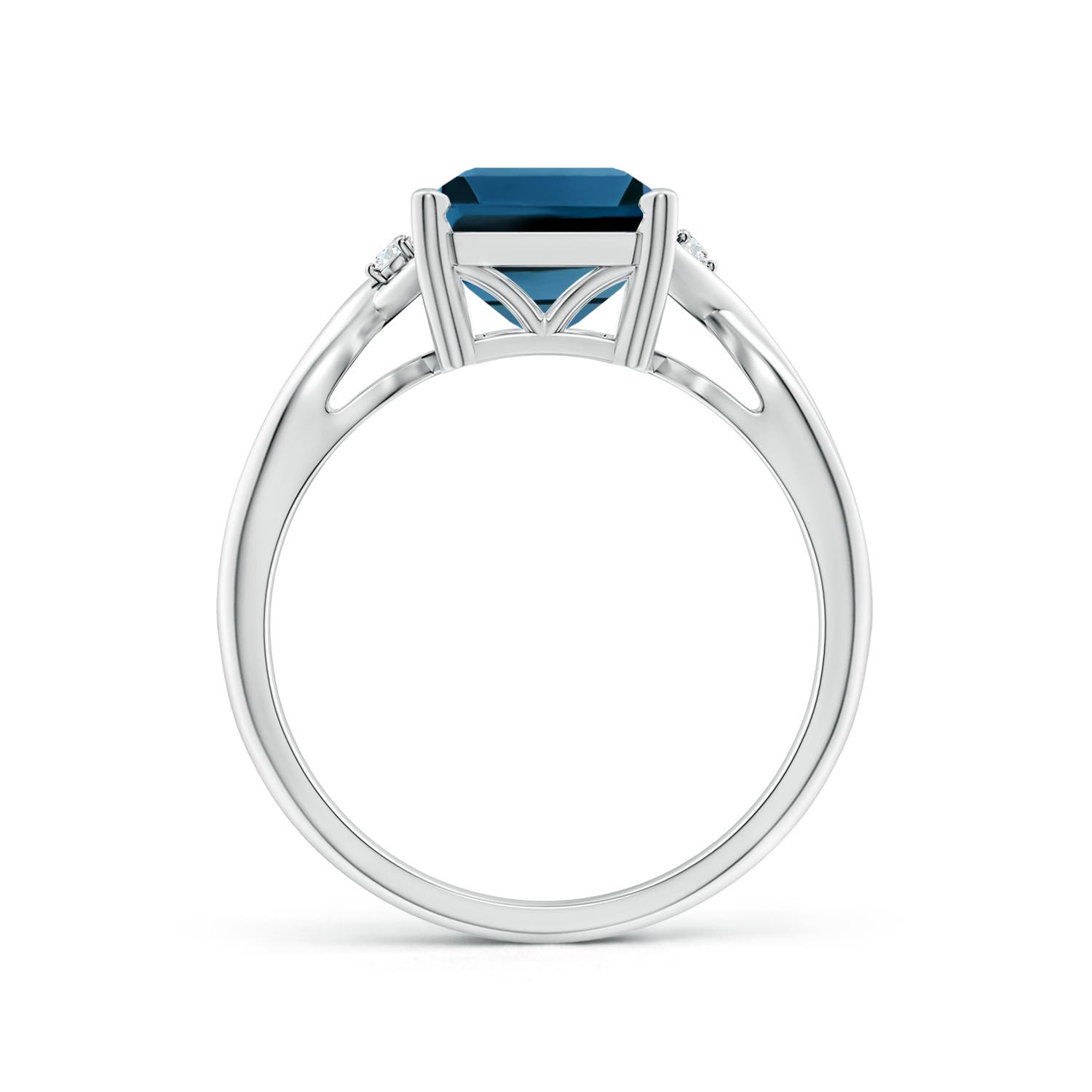 AAA - London Blue Topaz / 4.03 CT / 14 KT White Gold