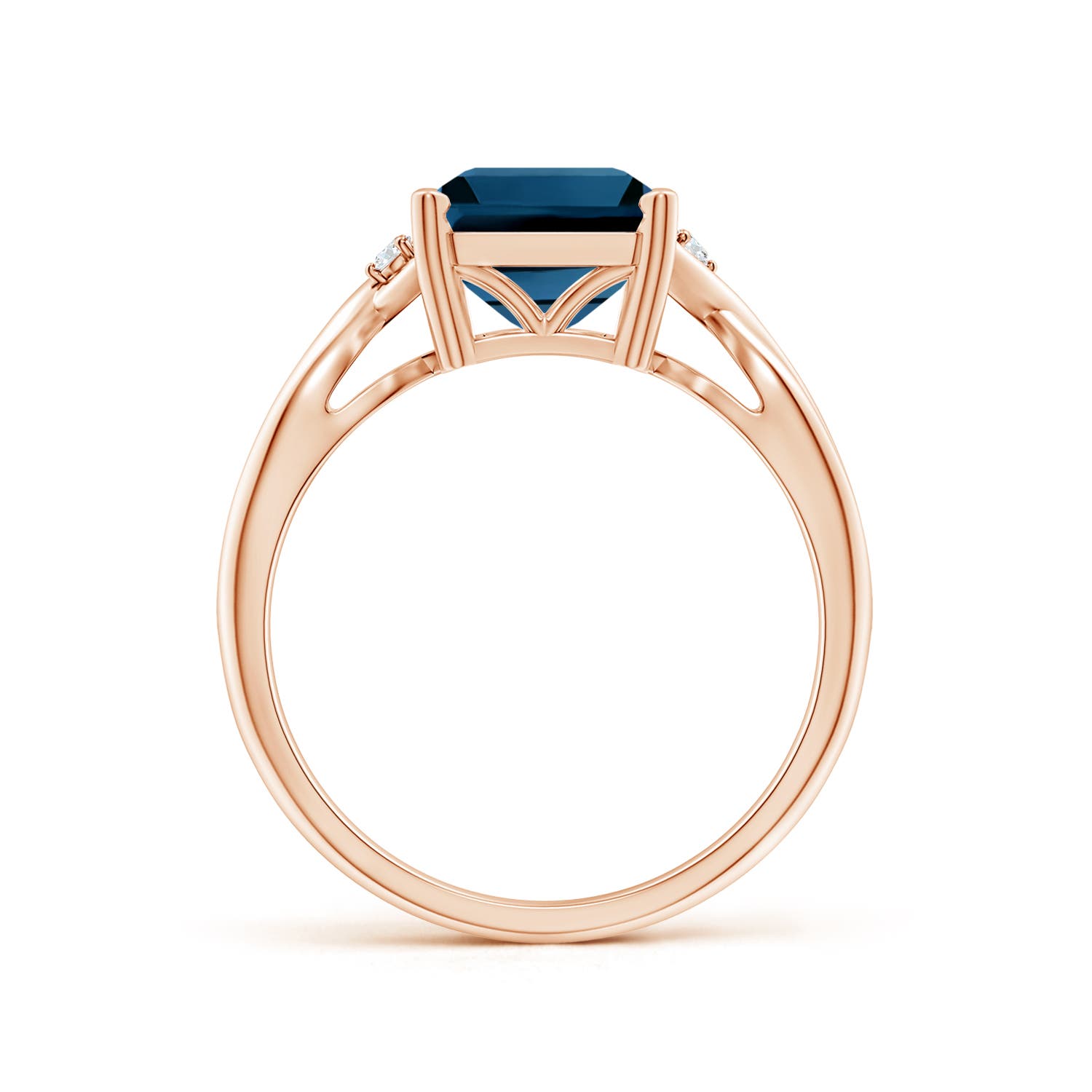 AAAA - London Blue Topaz / 4.03 CT / 14 KT Rose Gold