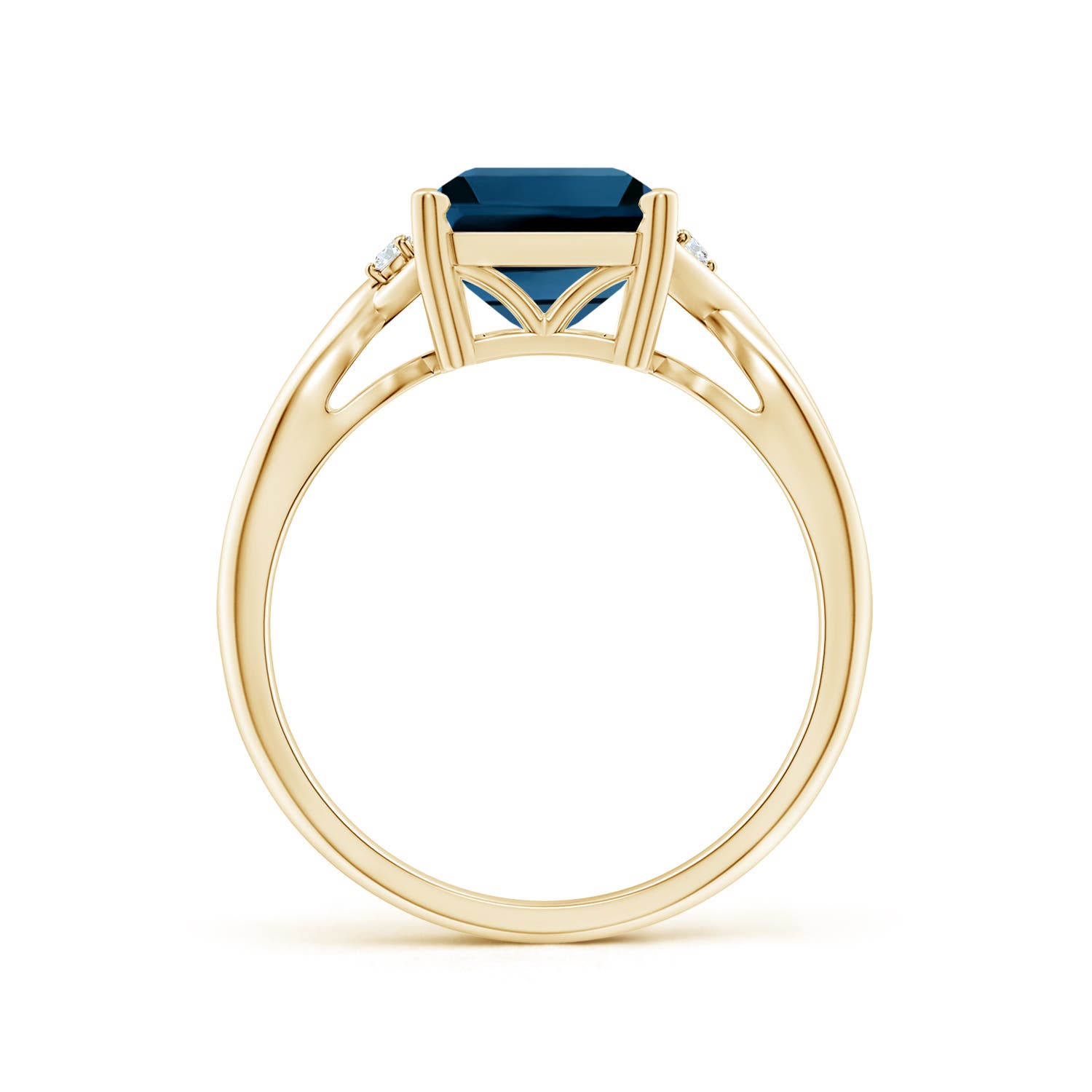 AAAA - London Blue Topaz / 4.03 CT / 14 KT Yellow Gold