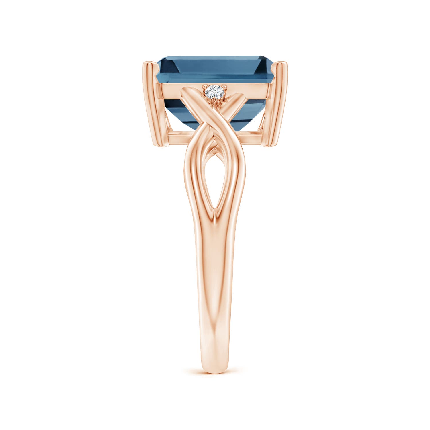 A - London Blue Topaz / 5.63 CT / 14 KT Rose Gold